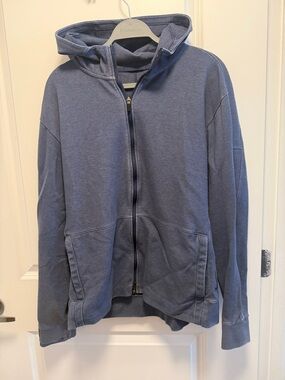 Nike Dri-FIT Heather Blue Athletic Zip-up Hoodie Sweatshirt